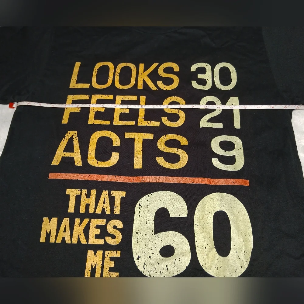 Men's Novelty Funny Hilarious 60th Birthday Graphic T-Shirt Gift Idea Size L NEW - Picture 4 of 4